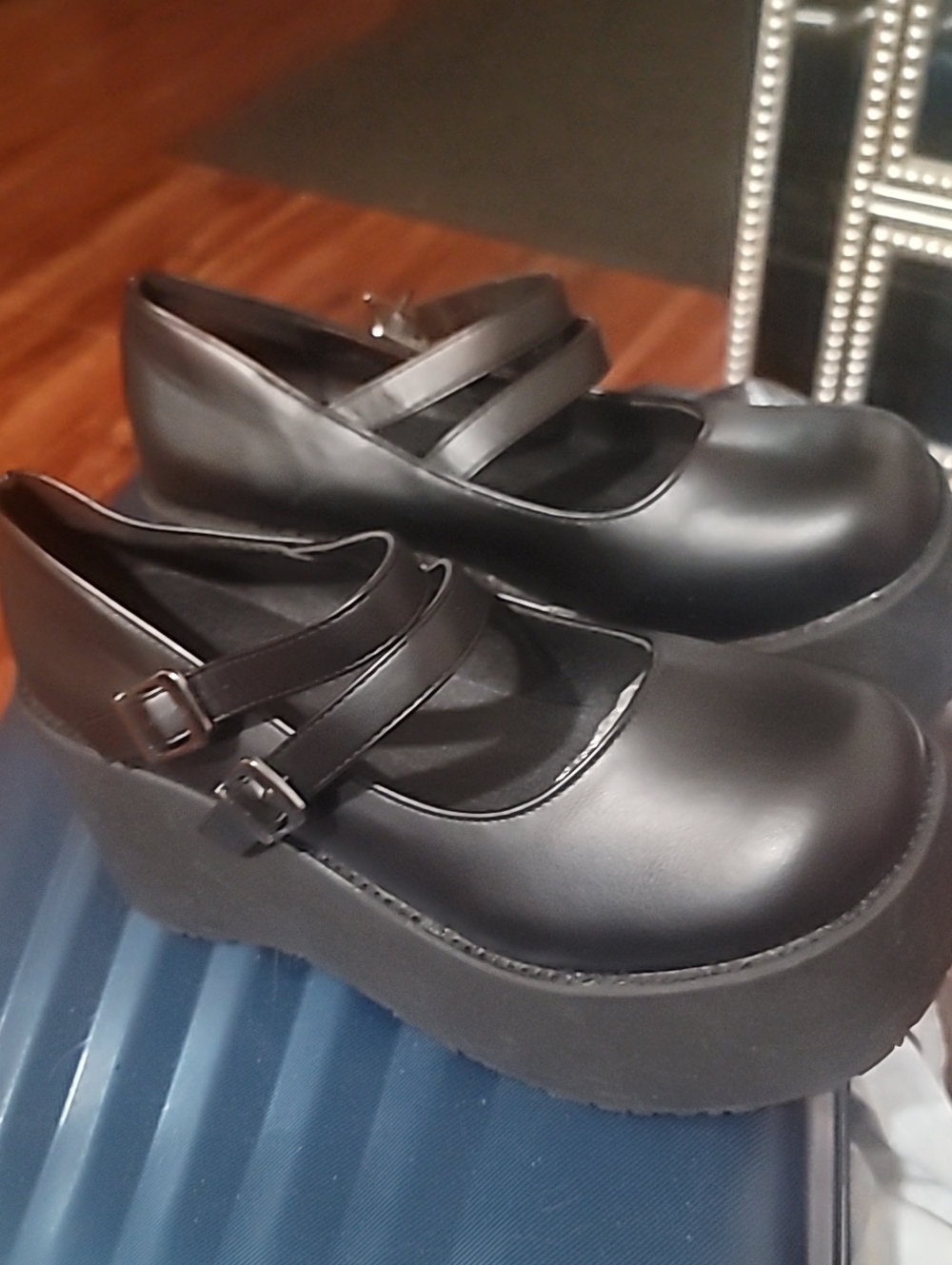 Black Platform Mary Jane Shoes